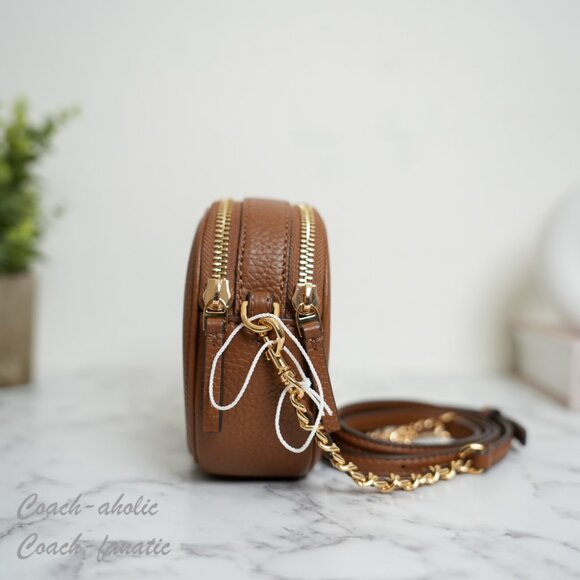 NWT Tory Burch Britten Camera Bag Leather Crossbody in Moose 157733 - Picture 3 of 11